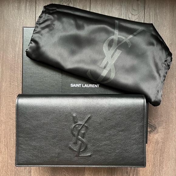 Authentic - NWT - Yves Saint Laurent Chevrette Belle de Jour leather clutch - Picture 4 of 6